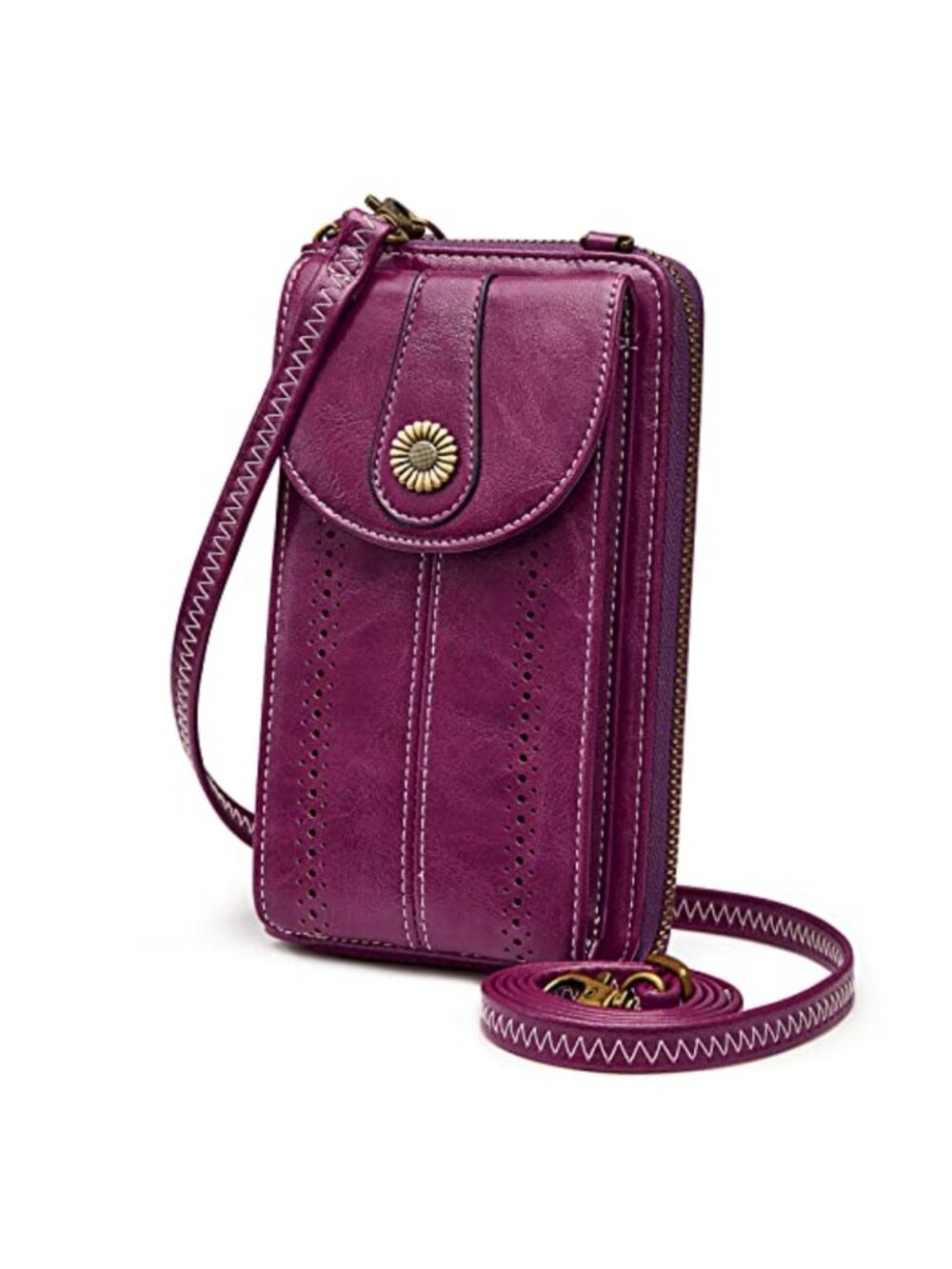 RFID Blocking Faux Leather Crossbody Phone Purse with Wallet